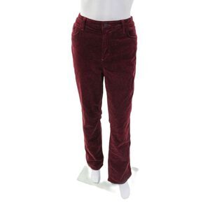 L'Agence Mens Stevie High Rise Straight Leg Pants Black Cherry Red Size 33